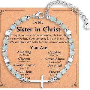 Religious Cross Bracelet for Women Girls Christian Gifts Birthdays